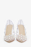 Cult Gaia PVC and Pearl Embellished Heels Size 38