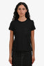 Hermès Black Cotton Embroidered Pocket T-Shirt Size 34