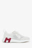 Hermès White Mesh Suede Goatskin Bouncing Sneakers Size 37