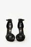 Pre-Loved Chanel™ Black/Gold Leather Strappy Heels Size 39