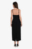 Sportmax Black Square Fold Over Maxi Dress Size 10