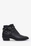 Valentino Black Leather Rockstud Ankle Boots Size 38.5