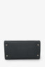 Valextra Black Saffiano Leather Milano Two Handles Medium Tote Bag with Strap