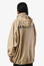 Balenciaga Beige Logo Printed Button Up Windbreaker Size 44