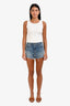 Alexander Wang Blue Denim High Rise 'Bite' Shorts Size 24
