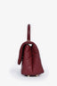Pre-Loved Chanel™ 2019-20 Burgundy Caviar Leather Extra Mini Coco Top Handle