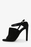 Prada Black Suede Peep-Toe Heels Size 36