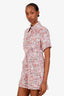 Pre-loved Chanel™ Pink Tweed Short Sleeve Romper Size 36