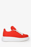 Alexander McQueen Red Knitted Oversized Sneakers Size 37.5