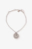 Christian Dior Silver Tone Metal Crystal Embellished Logo Bracelet