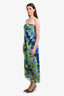 Jean Paul Gaultier Soleil Green/Blue Halter Maxi Dress Size XS