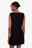 Sandro Black Knit Buttoned Cropped Vest + Mini Skirt Set Size 38