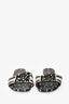 Christian Dior White/Black Fabric 'Miss Dior' Sandals Size 39