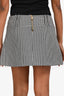 Balmain White/Black Cotton Houndstooth Mini Skirt Size 36