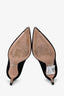 Prada Black Suede Cutout Accent D'Orsay Pumps Size 36