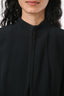 Alexander McQueen Black Crepe Pleated Overcoat Size 44