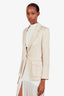 Veronica Beard Champagne Single Breasted Dickey Blazer Size 0