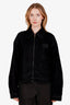 Miu Miu FW24 Black Flocked Chambray Blouson Jacket Size 44