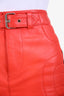 Moschino Couture Red/White Leather Skirt Size 6