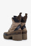 Louis Vuitton Brown Suede Leather Monogram Laureate Desert Boots Size 37.5