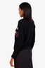 Valentino Black Embroidered Wool Crewneck Sweater Size XS