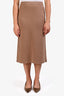 Toteme Beige Wool Blend Midi Skirt Size M
