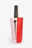 Celine Red/Pink Leather Twisted Cabas Tote