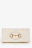 Gucci Cream/Gold Leather Horsebit 1955 Wallet On Chain