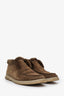 Loro Piana Brown Suede Summer Charms Walk Moccasins Size 40.5