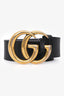 Gucci Black Leather GG Marmont Belt Size 80/32