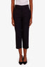 Acne Studios Black Wool Pleated Cropped Straight Leg Pants Size 36