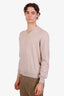 Ralph Lauren Purple Label Beige Virgin Wool V-Neck Sweater Size 50 Mens