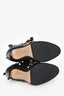 Valentino Black Leather Rockstud Bow Heeled Ankle Boots Size 36