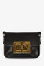 Tom Ford Black Leather 'Natalia' Turn Lock Shoulder Bag
