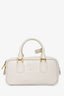 Miu Miu White Leather Arcadie Top Handle Bag