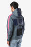 Valentino Blue/Pink Canvas Faux Leather Colourblock Jacket Size 42 Mens