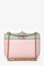 Valentino Light Blue/Green Rockstud Small Glam Lock Shoulder Bag