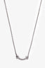Tiffany & Co. White Gold and Diamond 'T Smile' Pendant Necklace