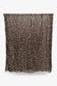 Louis Vuitton Brown Cashmere Silk Stephen Sprouse Leopard Stole Scarf
