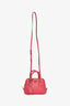 Prada Pink Saffiano Leather Mini Promenade Bag with Strap