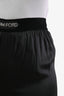 Short en soie noir Tom Ford avec logo, taille XXS