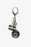 Louis Vuitton Black/White Logo Mini Lin Croisette Key Holder Bag Charm