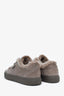 Brunello Cucinelli Taupe Leather Fur Trim Sneakers size 37