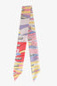 Hermès Pink/Yellow/Blue Graphic Printed Twilly