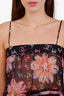 Pre-loved Chanel™ 24S Black/Multicolour Silk Camellia Print Camisole Top Size 34