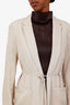 The Row Beige Belted Single-Breasted Blazer Size 4