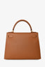 Hermès 2025 Gold Epsom Leather Kelly 28 with Strap