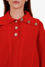 Sandro Red Wool Collared Sweater Size 2