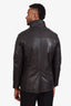 Pal Zileri Black Leather Jacket Size 40 Mens