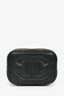 Pre-loved Chanel™ 2022 Black Caviar Mini Vanity On Chain - Heart Crush
